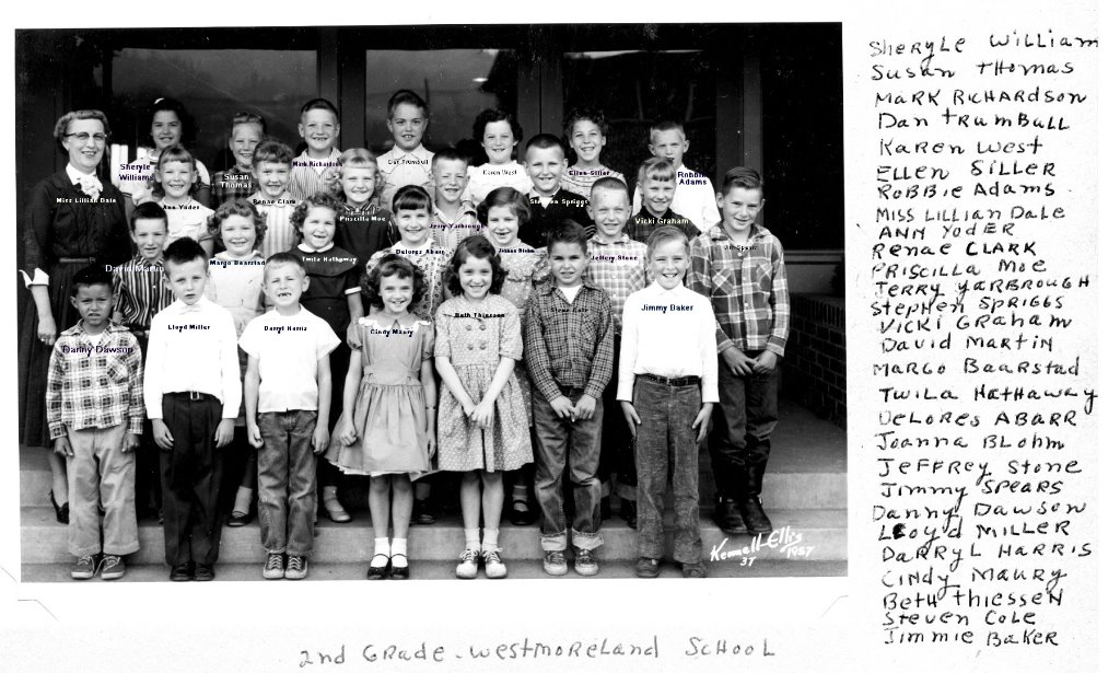 Westmoreland  Grade School 2nd grade. Class of 1967